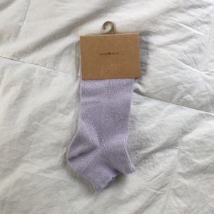 Shimmery Lavender Ankle Socks